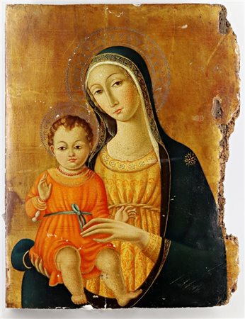 Ignoto

"Madonna con Bambino"
olio su tavola dorata (cm 45,5x35,5 misura appros