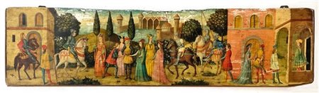 Ignoto
Scene di vita cortese. 
Olio su tavola (cm 35x153) (difetti)