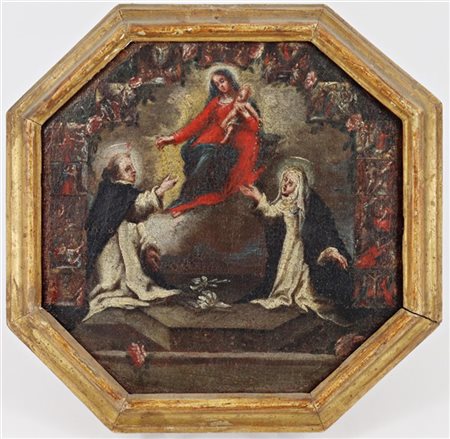 Ignoto

"Madonna con Bambino tra San Vincenzo Ferrer e Santa Caterina da Siena"