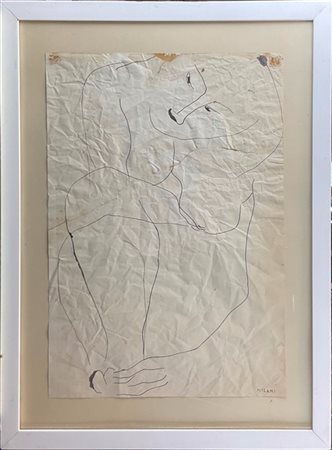 Umberto Milani "Nudo" 1944
china su carta
cm 50x35
firmato in basso a destra. In