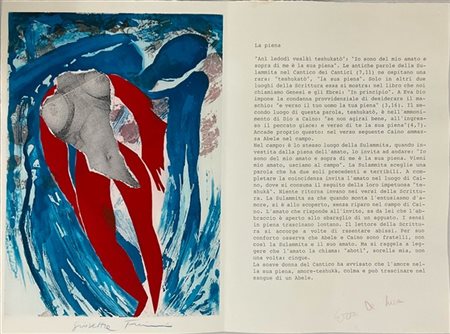 Giosetta Fioroni "La piena" 1994
acquaforte e collage
(lastra cm 45x33; foglio c