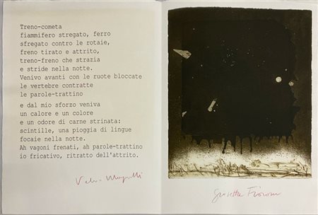 Giosetta Fioroni "Treno - Cometa" 1991
acquatinta e puntasecca, stampata su fogl