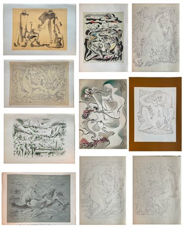 André Masson "Terré érotique" 1974
dieci litografie a colori

firmate e numerate