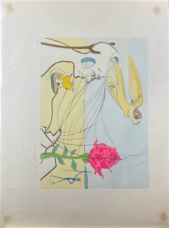 Salvador Dali "La Rose (Dream)" 1976/77
acquaforte su carta Arches
(lastra cm 36