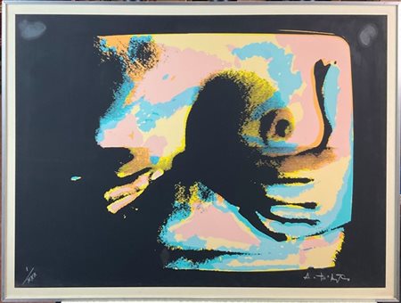 Antonio D'Agostino "Senza titolo" 
serigrafia a colori
cm 47,5x68
firmata e nume