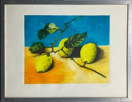 Renato Guttuso "Limoni" 
litografia a colori
cm 64x85
firmata e numerata 109/120