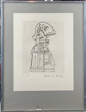 EDUARDO PAOLOZZI "Senza titolo" 
puntasecca
lastra cm 14x11
firmata e numerata 1