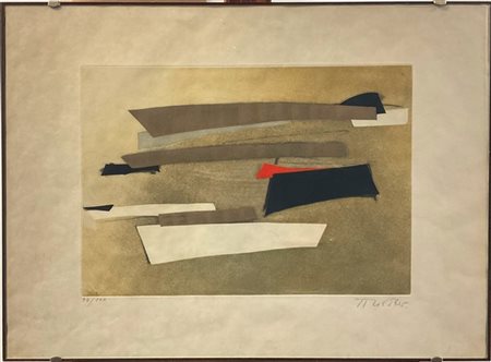 Hans Richter "Senza titolo" 
acquaforte e acquatinta a colori su carta giappone