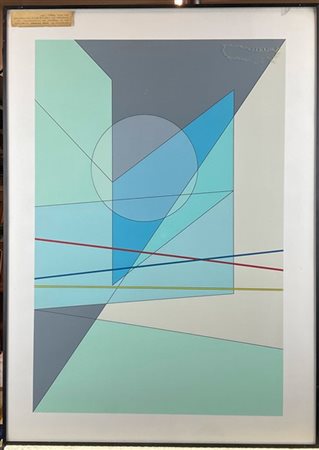 Luigi Veronesi "Senza titolo" 1989
serigrafia a colori
cm 69,5x49,5
Opera non fi