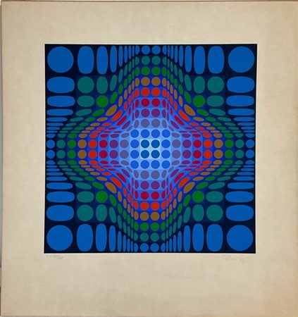 Victor Vasarely "Senza titolo" 
litografia a colori
cm 75x70
firmata e numerata