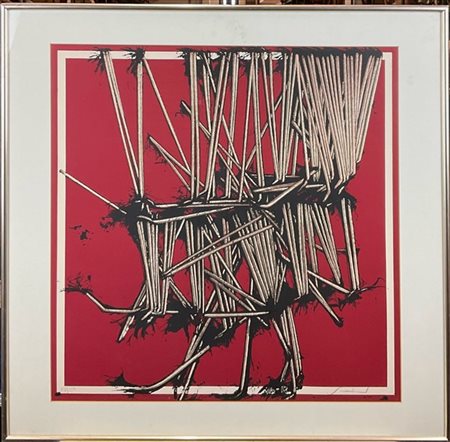 Emilio Scanavino "Tramatura" 
serigrafia a colori
cm 60x60
firmata e numerata 27