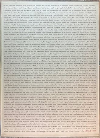 MORENO GENTILI "Manifesto poetico" 2003
carattere tipografico su pannello in cor