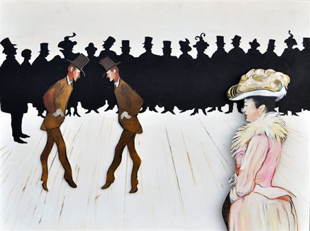BOTTEGA RANFAGNI Omaggio a Toulouse-Lautrec, 2006 Figure dipinte e sagomate...