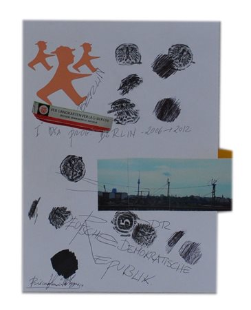 RICCARDO LANCIOTTO MAGRIS Berlin, 2012 Tecnica mista e collage su carta cm....