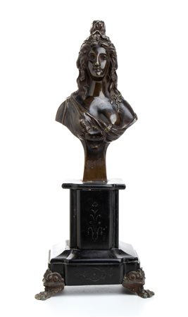 allegoria della marianna h 35 con base busto metallico su base