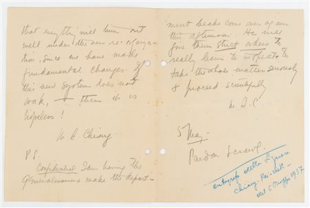 Lettera Autografa di Madame Chiang Kai-shek