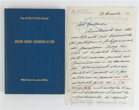 Libro dell'ufficio storico dell'Aeronautica Militare con lettera di...