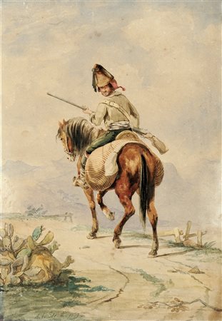 Arthur John Strutt, Brigante a cavallo.  1839.