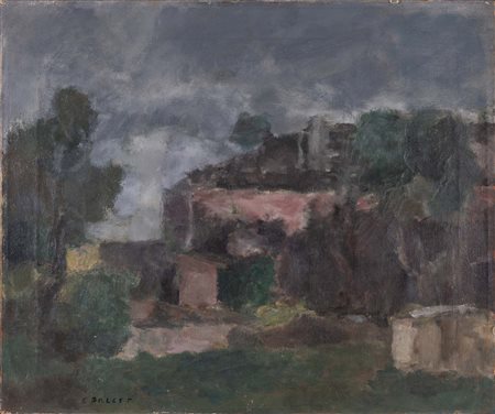 CORRADO BALEST (Belluno, 1923 - 2016) Paesaggio 1963-64 olio su tela cm....