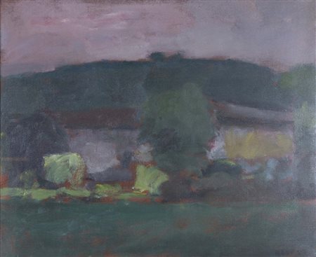 CORRADO BALEST (Belluno, 1923 - 2016) Paesaggio 1967 olio su tela cm. 45x55...