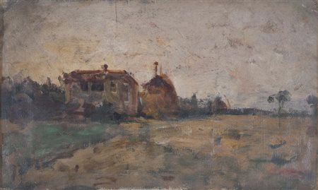 GIUSEPPE CHERUBINI (Ancona 1877 - Venezia 1960, - ) Paesaggio olio su tela...