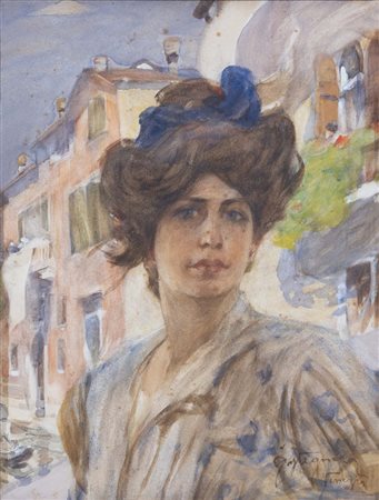 FELICE CASTEGNARO (Montebello V. 1872 - Zero Branco 1958, - ) Veneziana...