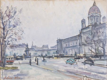 FIORAVANTE SEIBEZZI (Venezia, 1906 - 1975) Vienna olio su cartone cm. 38x59...