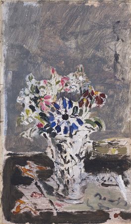 FILIPPO DE PISIS (Ferrara, 1896 - Milano, 1956) Vaso di fiori olio su tela...