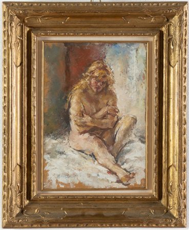 Ugo Guidi (Comacchio 1923 - Bologna 2007), “Nudo femminile seduto”.