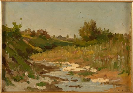 Antonino Sartini (Crespellano 1889 – Bazzano 1954), “Paesaggio”.