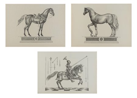 Franco Testa (XX-XIX secolo), “Cavalli e Cavaliere”.