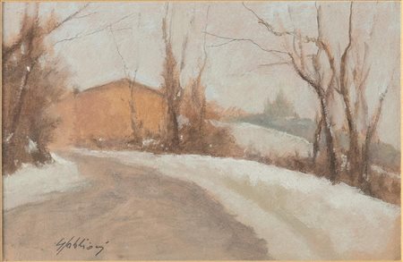 Gianni Sabbioni (Bologna 1940), “Paesaggio innevato”.