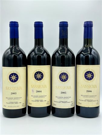  
Tenuta San Guido, Sassicaia 2003-2004-2005-2006
Italia-Toscana 0,75