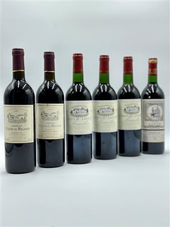  
Selezione bordeaux, Château Fleur de Rigaud, Château Lafite Marcellin, Lafon, 1997-1998-1999 1997-1998-1999
Francia-Bordeaux 0,75