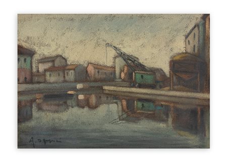 ALDO OPPICI (1908-1985) - Darsena, Milano