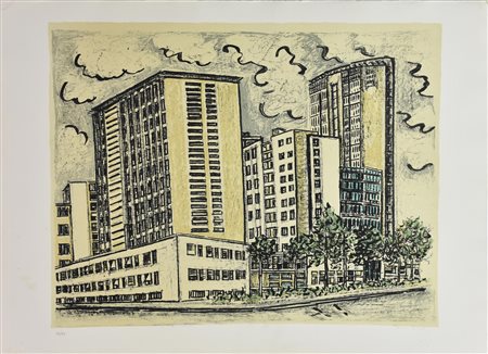 Orfeo Tamburi (1910 - 1994) MILANO litografia, cm 60x80; es. 89/99 firma,...