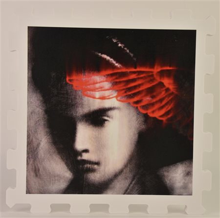 Omar Galliani (1953) NUOVI ANGELI stampa UV su FX high quality bianco, cm...