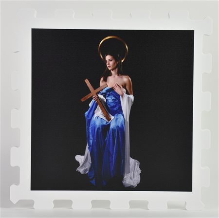Plinio Martelli SANTINA stampa UV su FX high quality bianco, cm 21x21x1,3;...