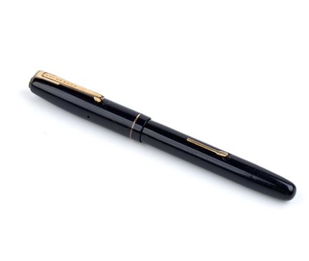 WATERMAN 502 Penna stilografica con pennino in oro 14K corpo in lacca nera...