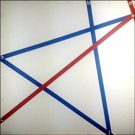 MORELLET FRANCOIS Francia 1926 - 2016 "Blue-red"