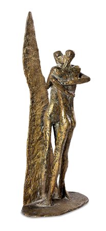 TARANTINO GIUSEPPE Palermo 1916 - 1999 Torino "Il bacio" H. cm 39 scultura in...