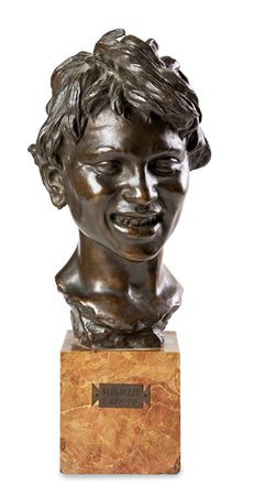 GEMITO VINCENZO Napoli 1852 - 1929 "Scugnizzo" H. cm 32 scultura in bronzo...