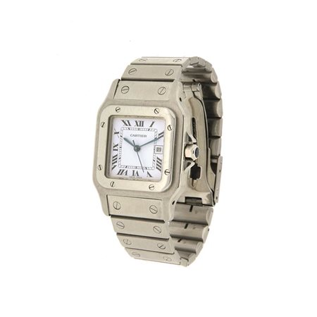 CARTIER Orologio modello "Santos" anni '90 30x30 Cassa in tre parti con...