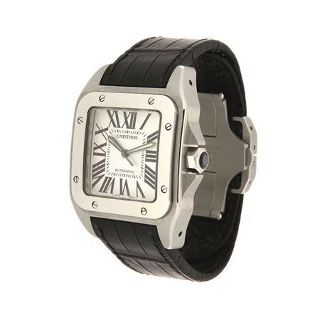 CARTIER Orologio modello "Santos 100", serie attuale, 2009, ref. W20106 38x50...