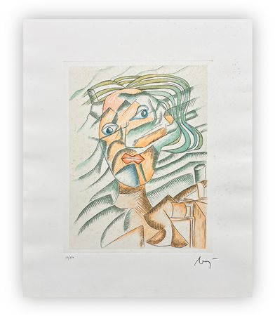 ENRICO BAJ (1924-2003) - Linee-forza d'un ritratto, 1985