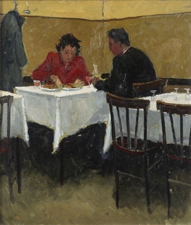 Giuseppe Malagodi (Cento 1890-Roma 1968)  - A tavola
