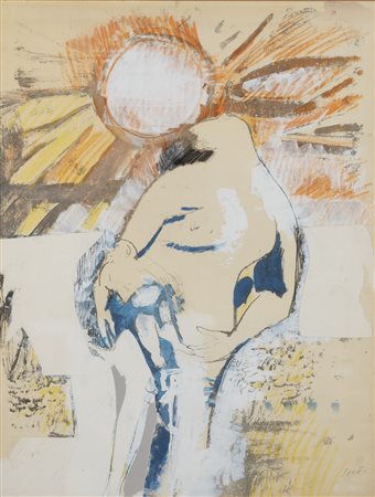 Bruno Saetti (Bologna 1902-1984)  - Maternità al sole 