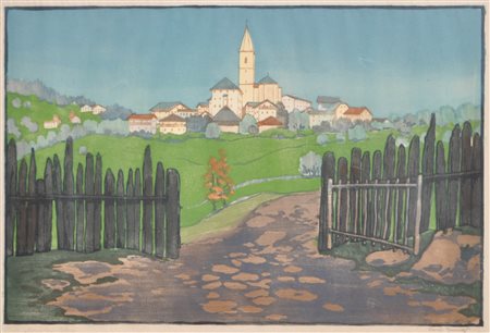 Karl Pferschy (Deutschlandsberg 1888 - Bozen/Bolzano 1930) Villaggio di...