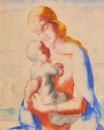 Rudolf Stolz (Bozen/Bolzano 1874 - Sexten/Sesto 1960) Madonna con bambino...