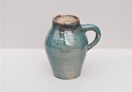 Maria Delago (St. Leonhard/S. 1902 - Brixen 1979) Brocca azzurra;Ceramica...